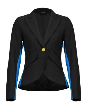 One Button Tux Stripe Blazer