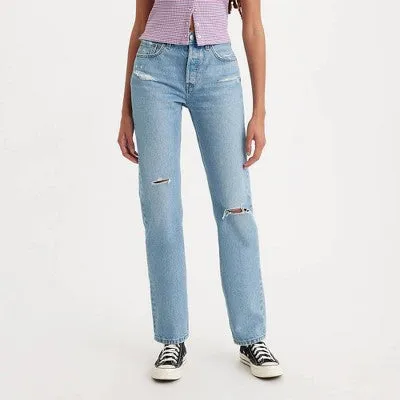 Open Box - Levi's Women's 501 High Rise Straight Leg Tailored Jeans