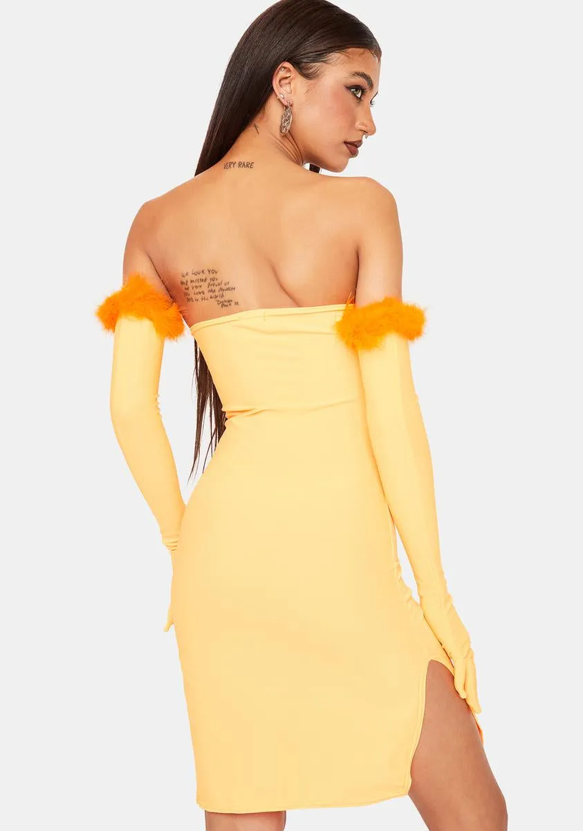 Orange 90s Dress Set