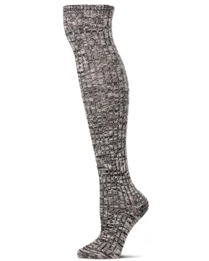 Overcast Marled Rib Over the Knee Socks
