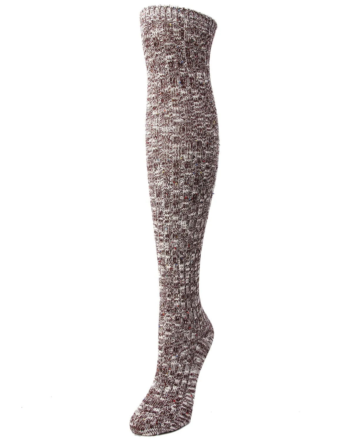 Overcast Marled Rib Over the Knee Socks