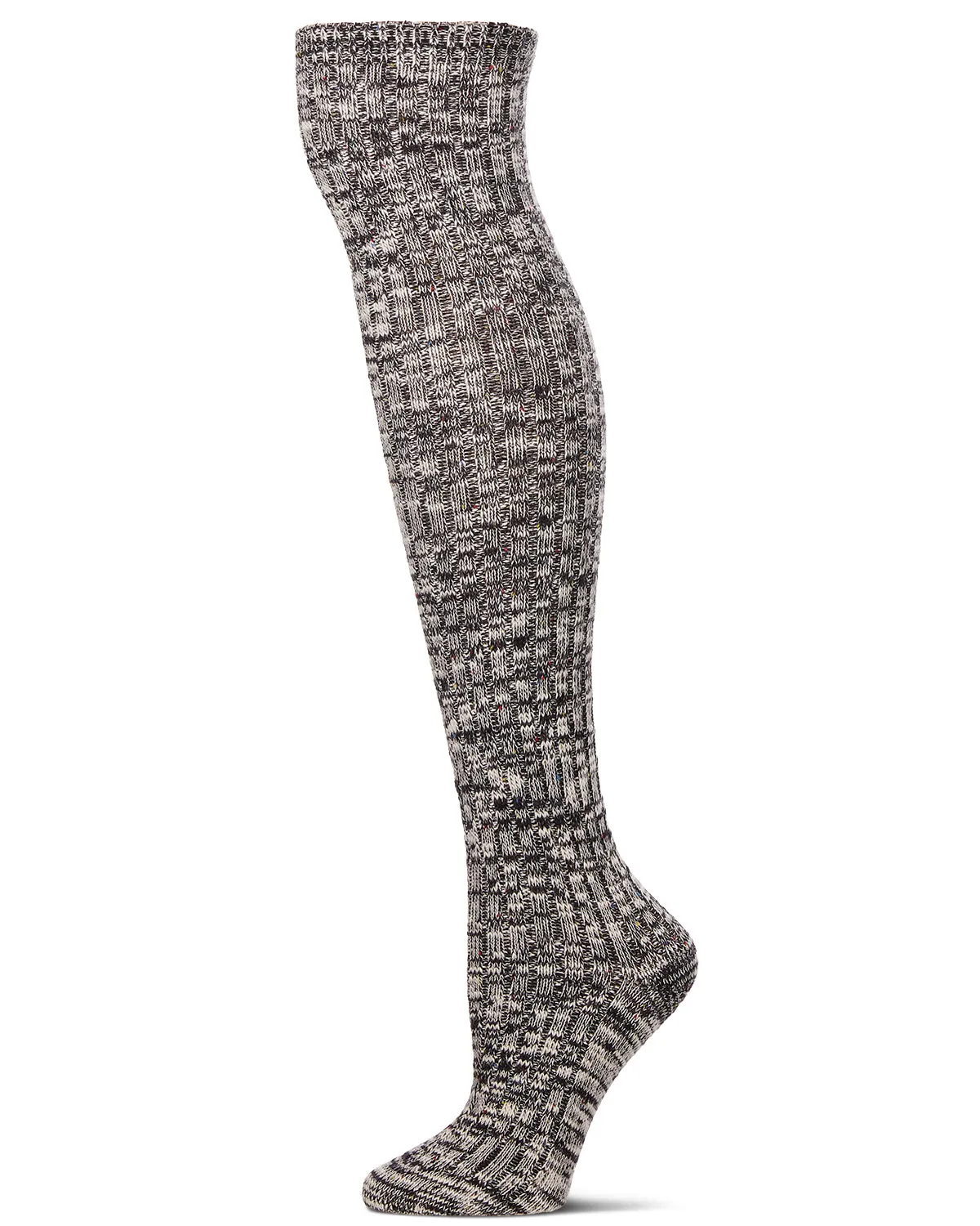 Overcast Marled Rib Over the Knee Socks