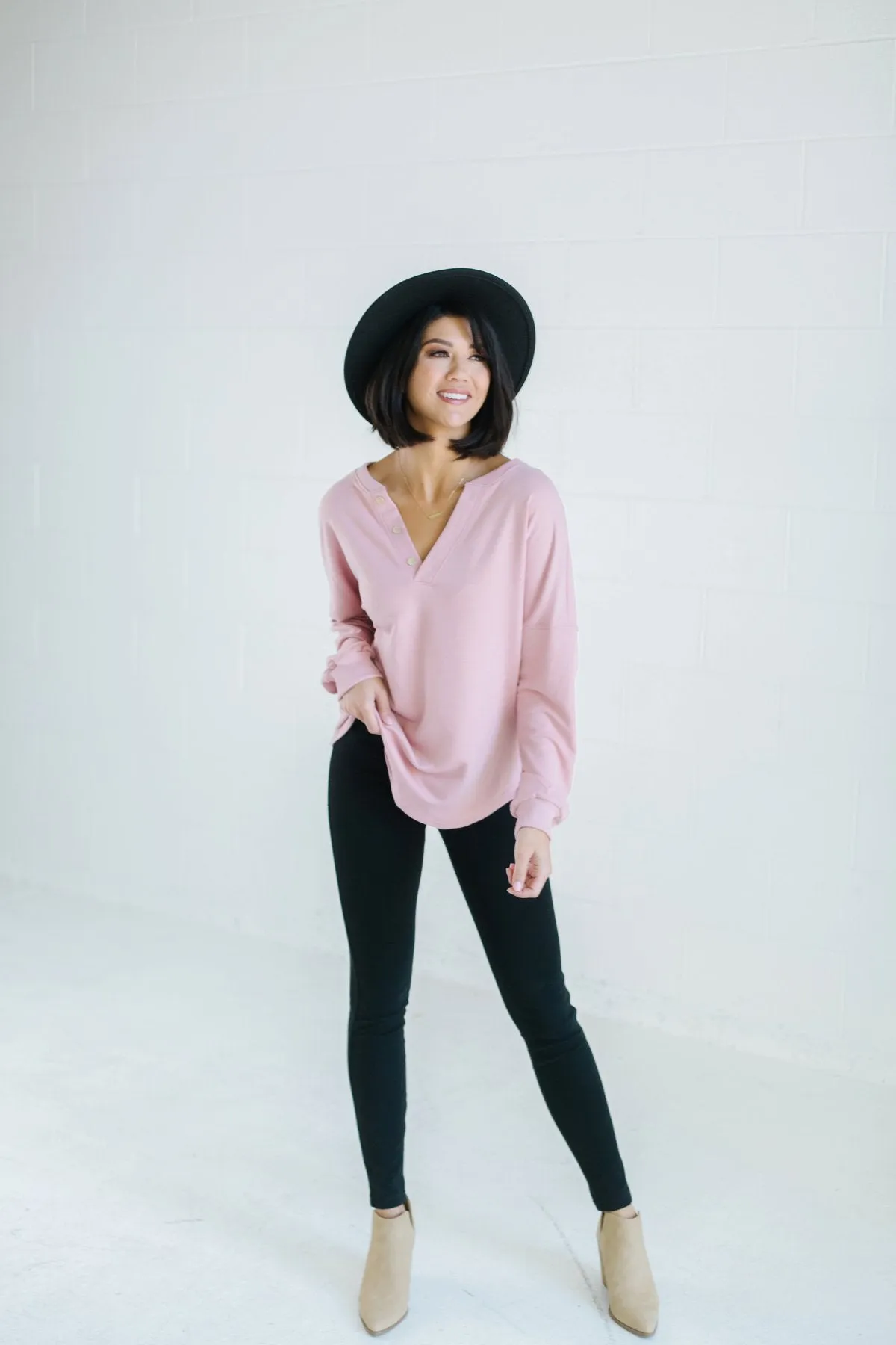 Oversized Button Pullover