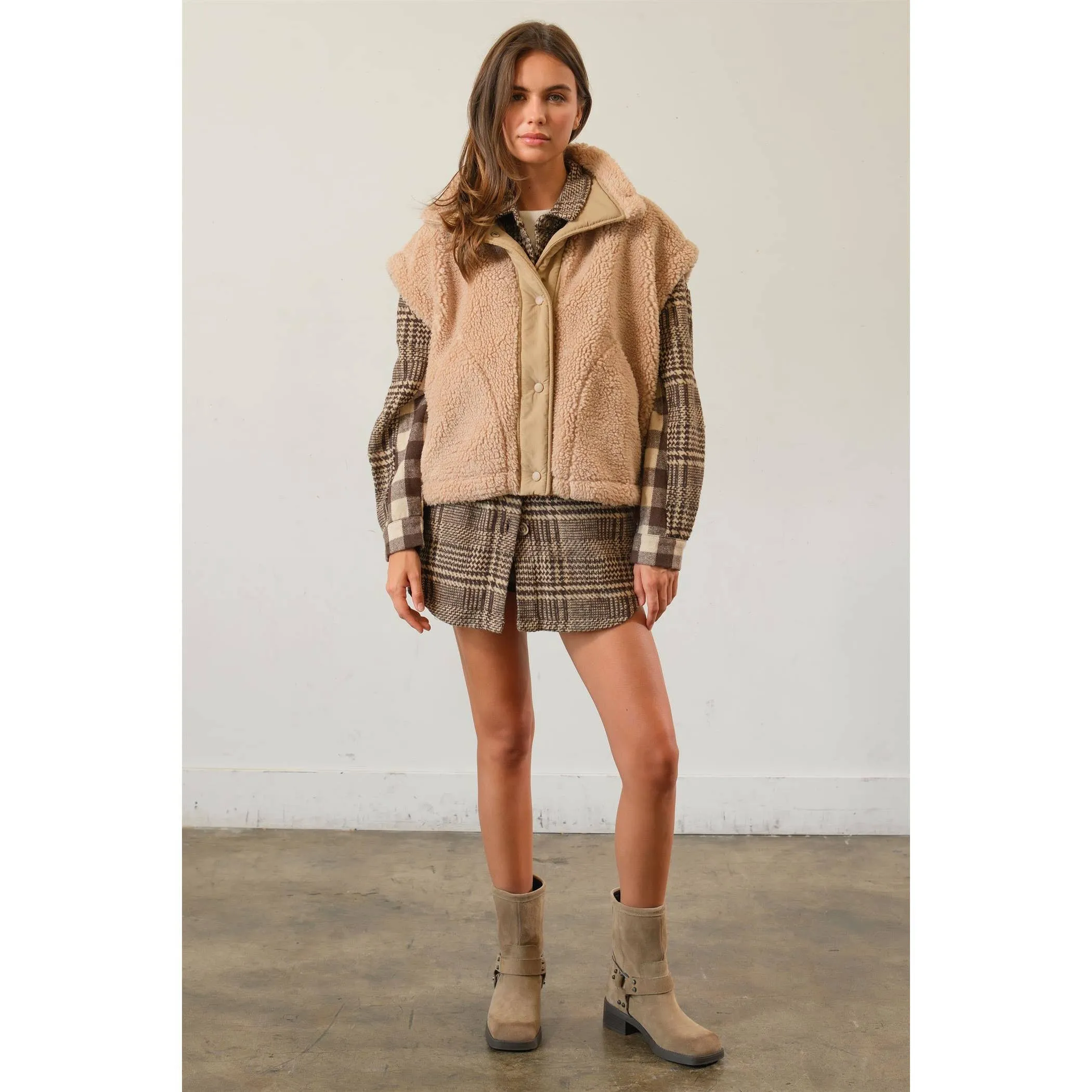 Oversized Sherpa Vest