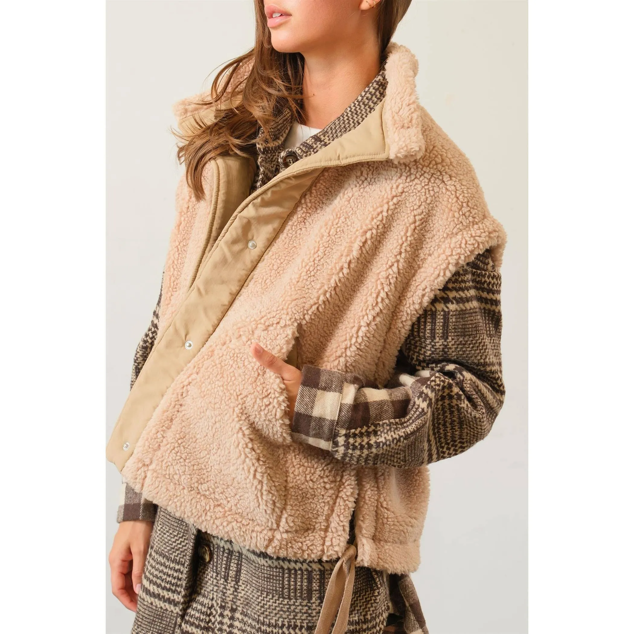 Oversized Sherpa Vest