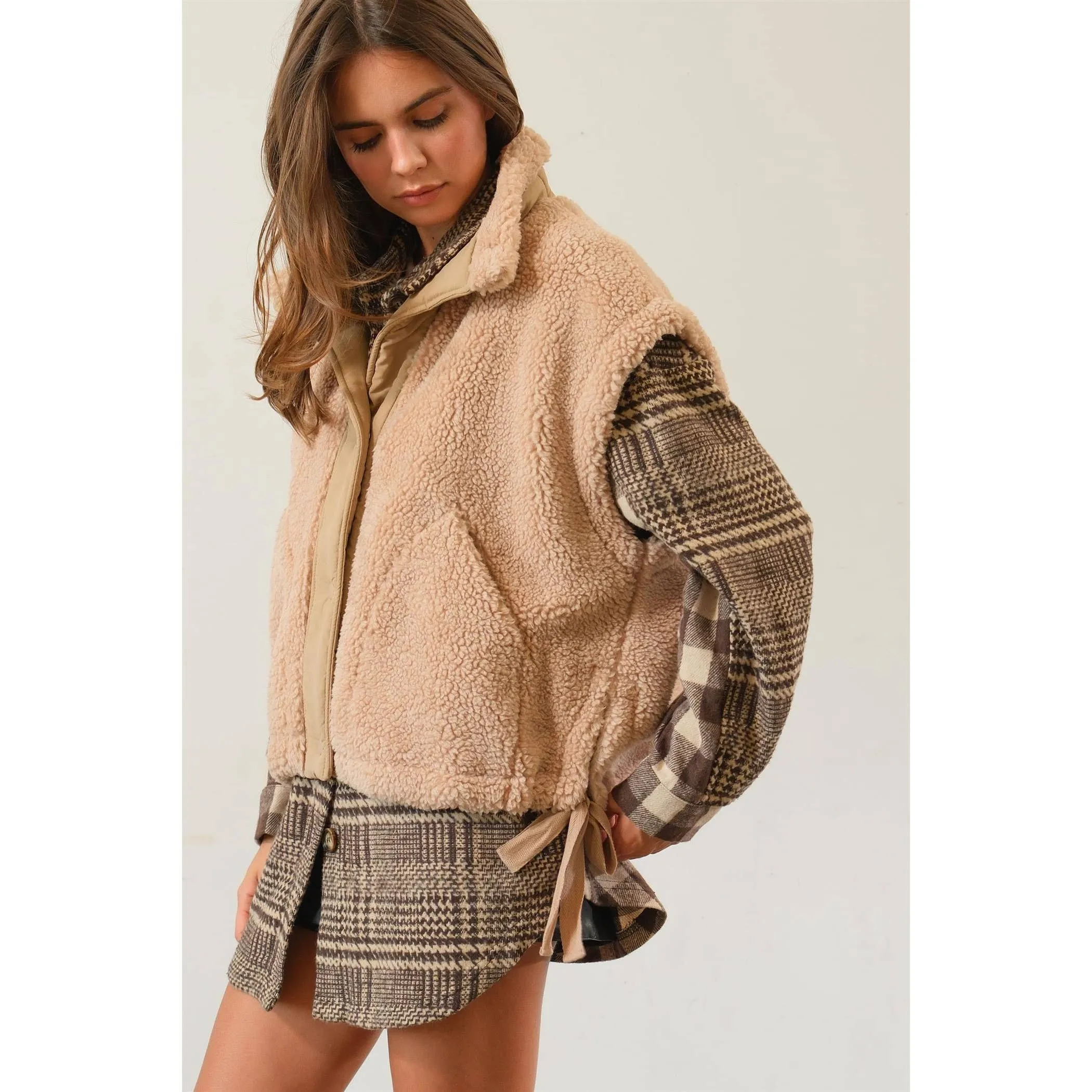 Oversized Sherpa Vest