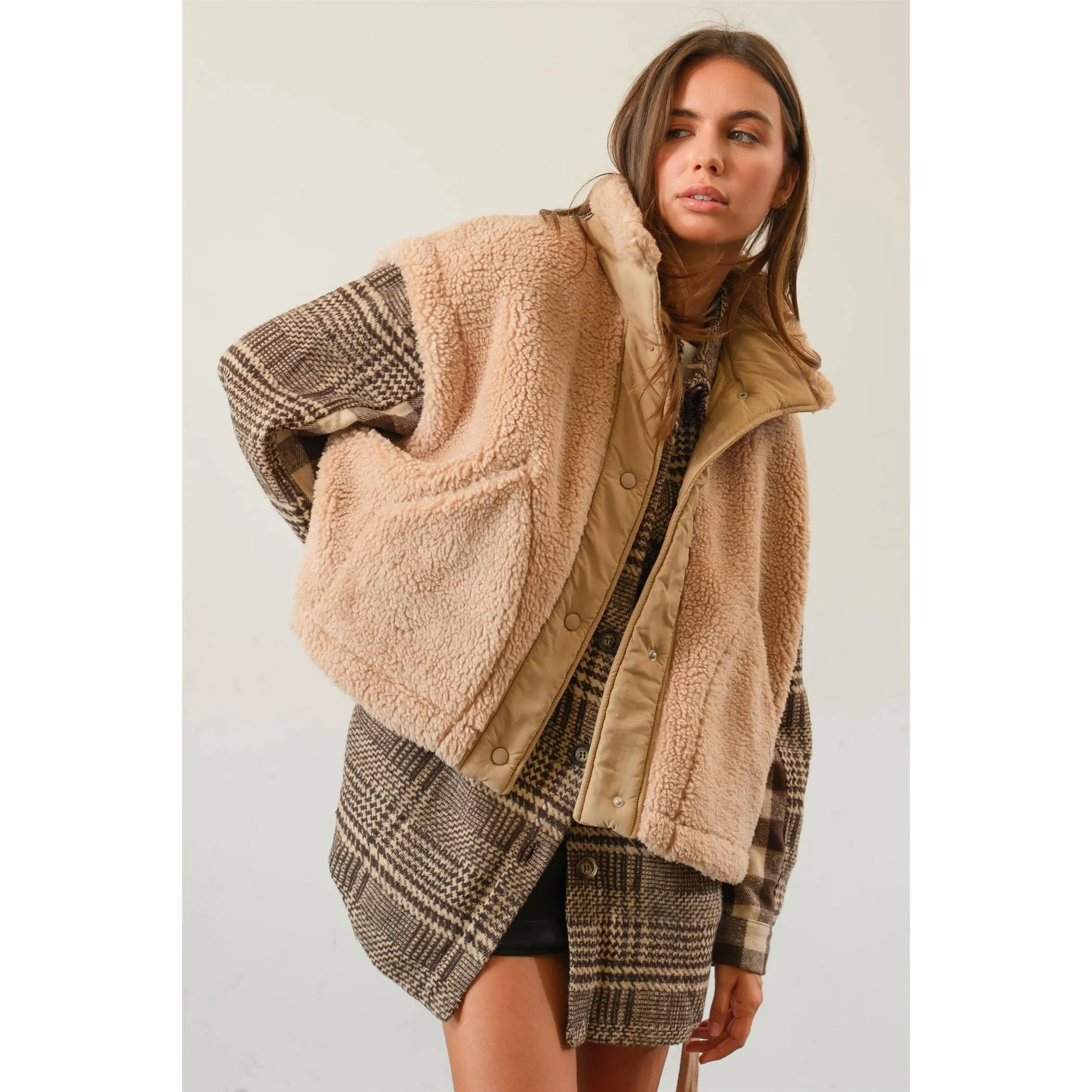 Oversized Sherpa Vest