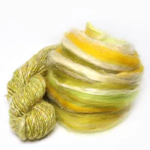Paradise Fibers Superfine Merino/Soybean/Silk/Angelina Micro Blend - Golden Lime