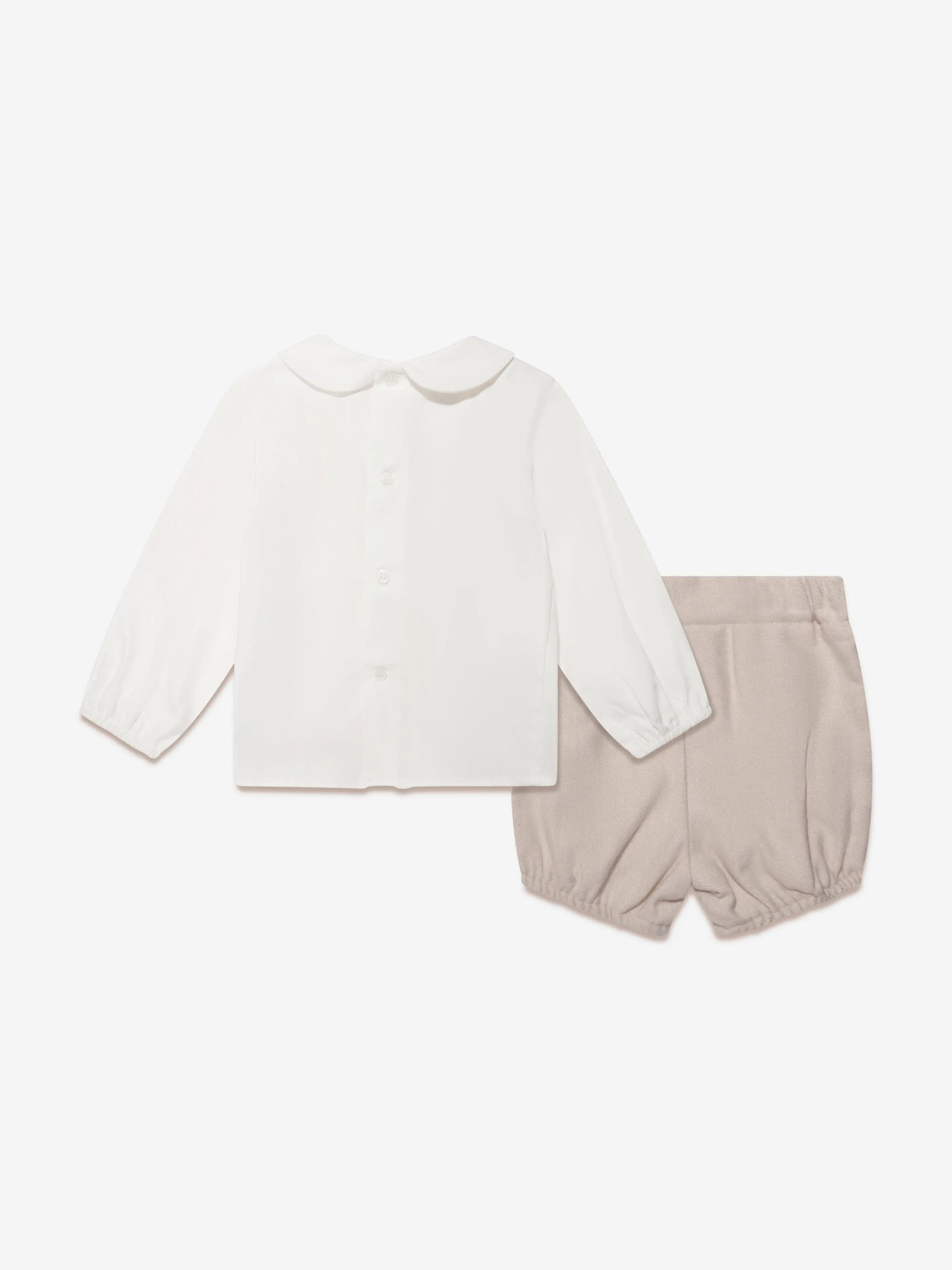 Paz Rodriguez Baby Boys Outfit Set in Beige