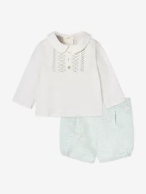 Paz Rodriguez Baby Boys Short Set in Green