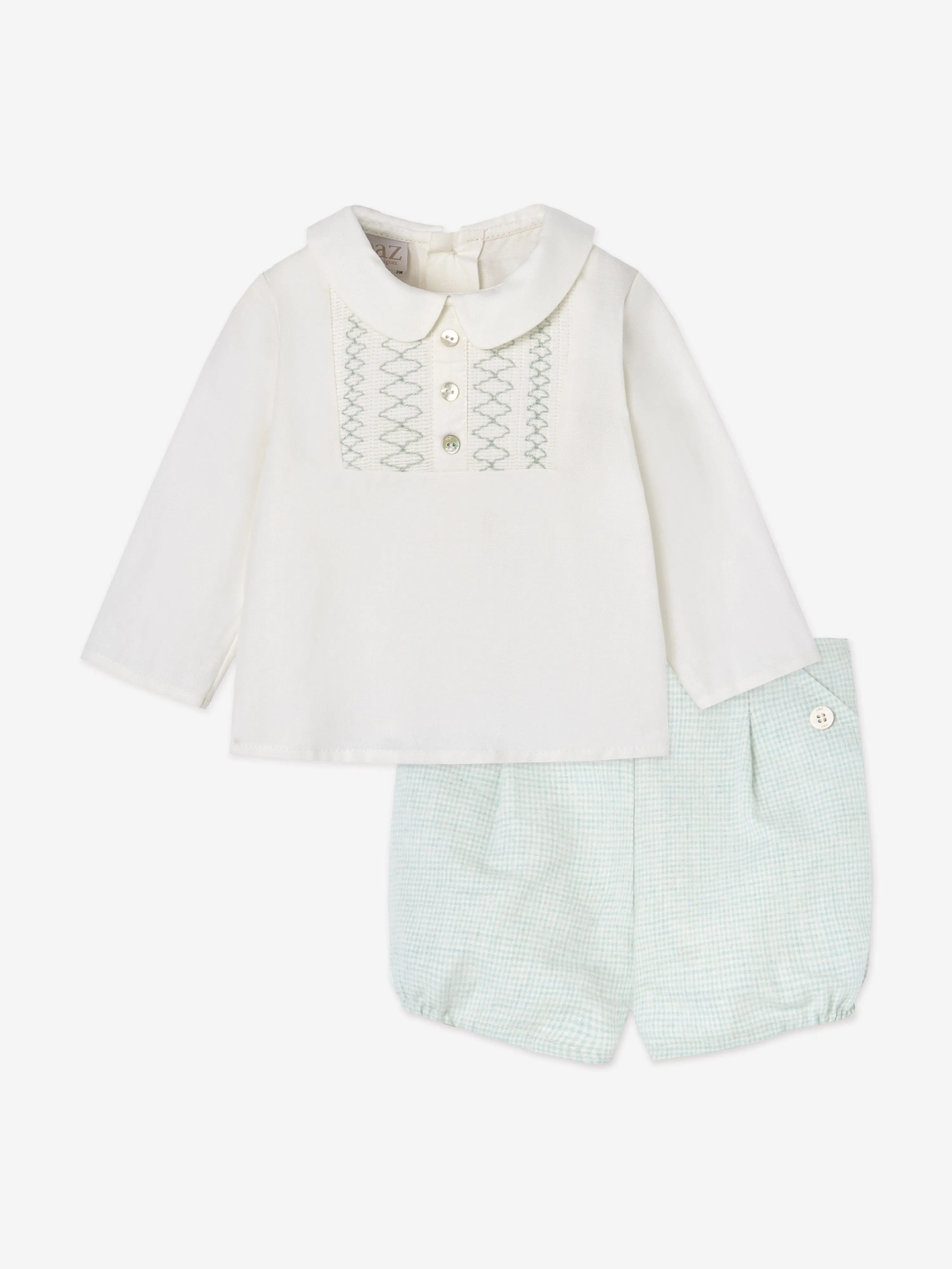 Paz Rodriguez Baby Boys Short Set in Green