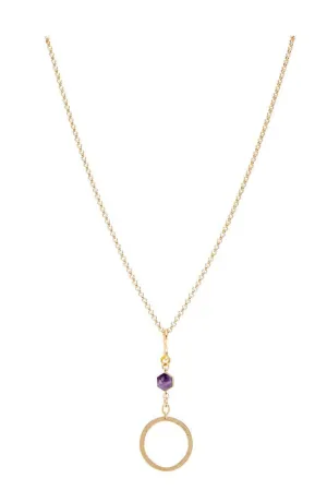 Peace in Amethyst Stone Necklace