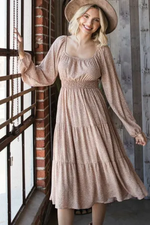 Peasant Style Midi Dress