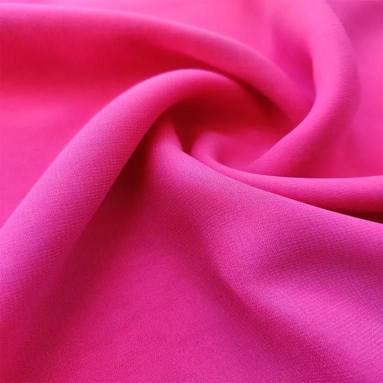 Pink Plain Georgette Fabric