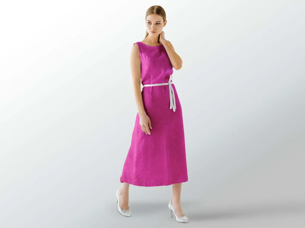 Pink Plain Georgette Fabric