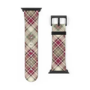 Pink Scottish Plaid Watch Band
