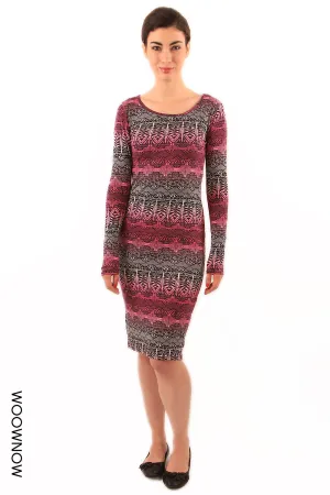 Pinky Printed Midi Bodycon Dress