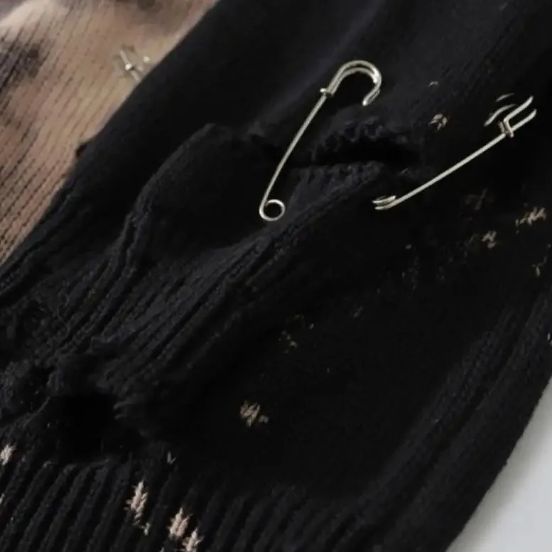 Pinned and Ripped Sweater