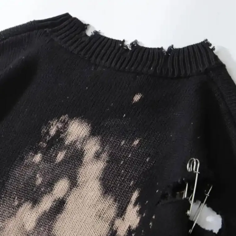 Pinned and Ripped Sweater