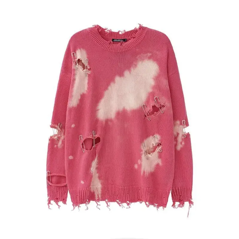 Pinned and Ripped Sweater