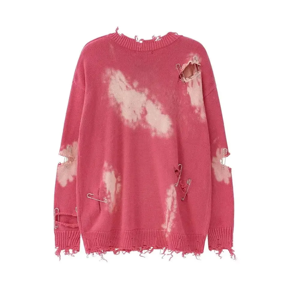 Pinned and Ripped Sweater
