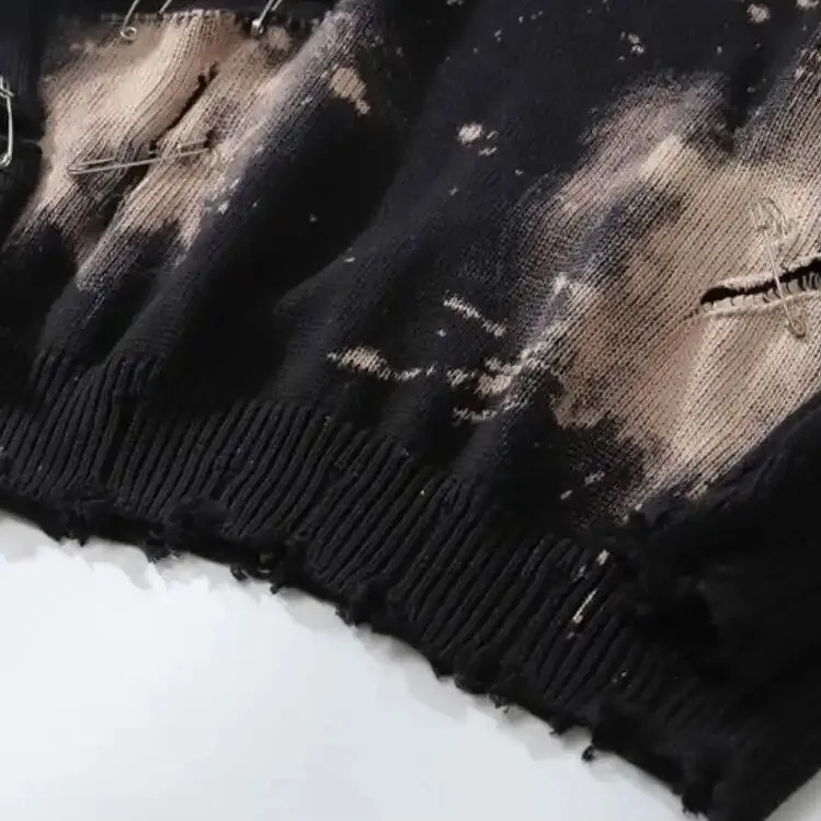 Pinned and Ripped Sweater