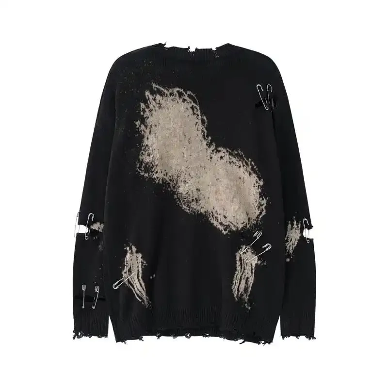 Pinned and Ripped Sweater