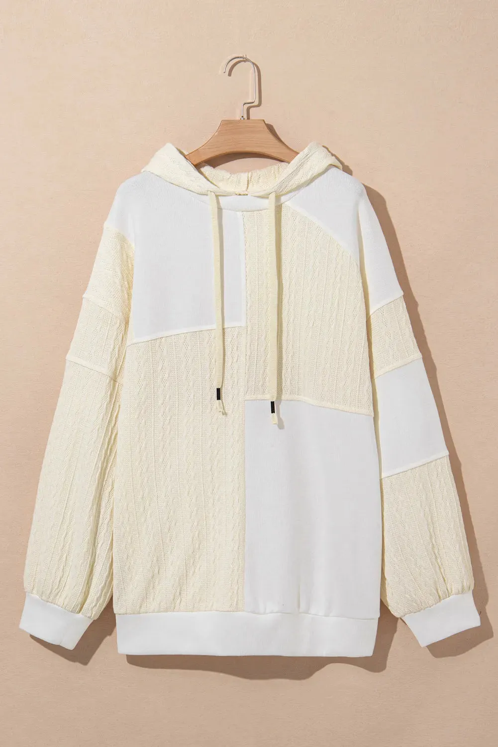 Plus Size Drawstring Color Block Long Sleeve Hoodie | Cozy Weather Fashion | Fall Fashion