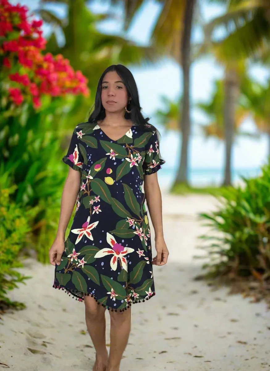 Pom Tunic Tropicana | Handcrafted Elegance | Nido Shop