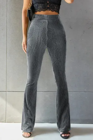 Poppy Ribbed High Waist Flare Pants