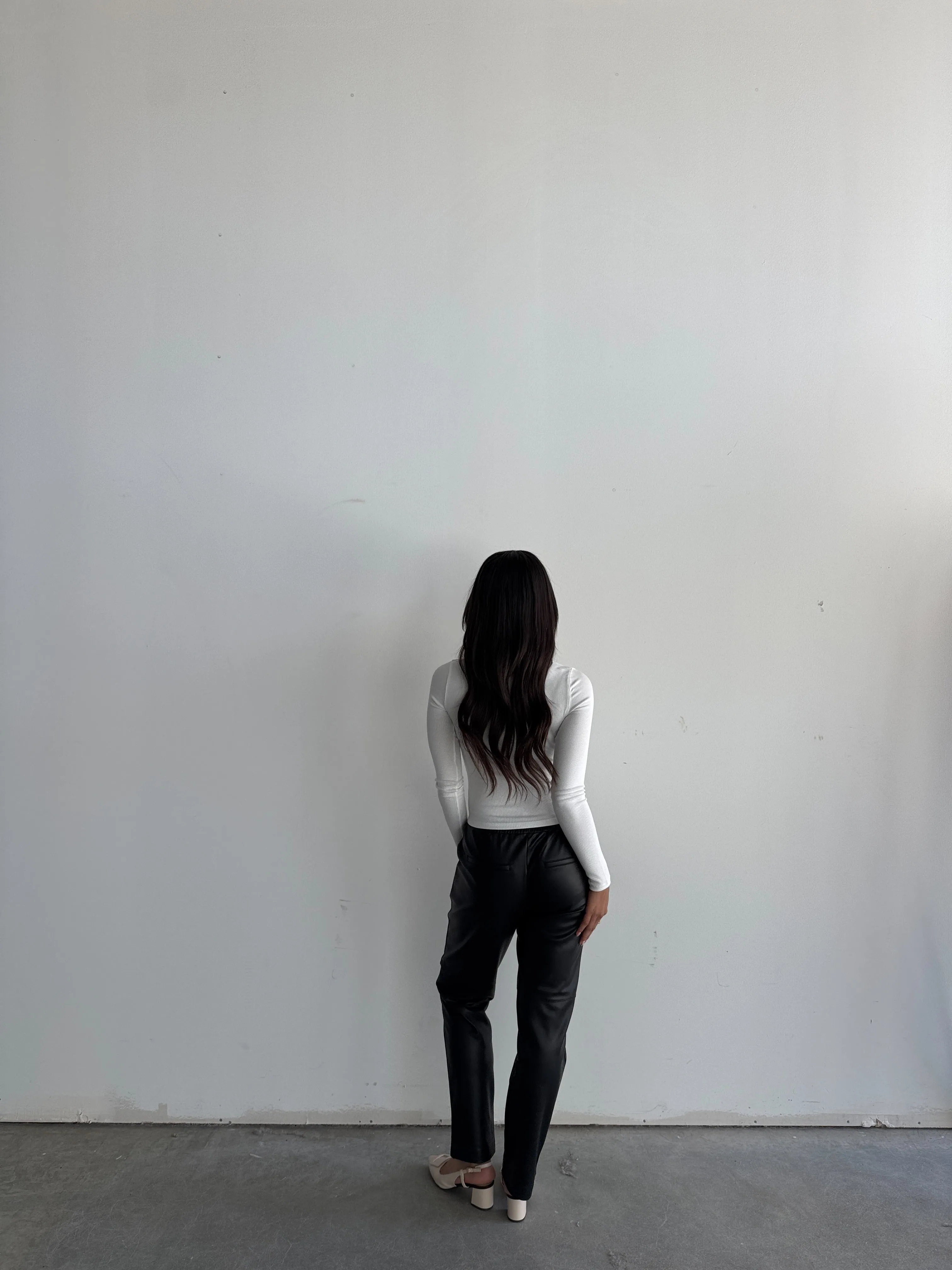 Prima Drawstring Faux Leather Pant