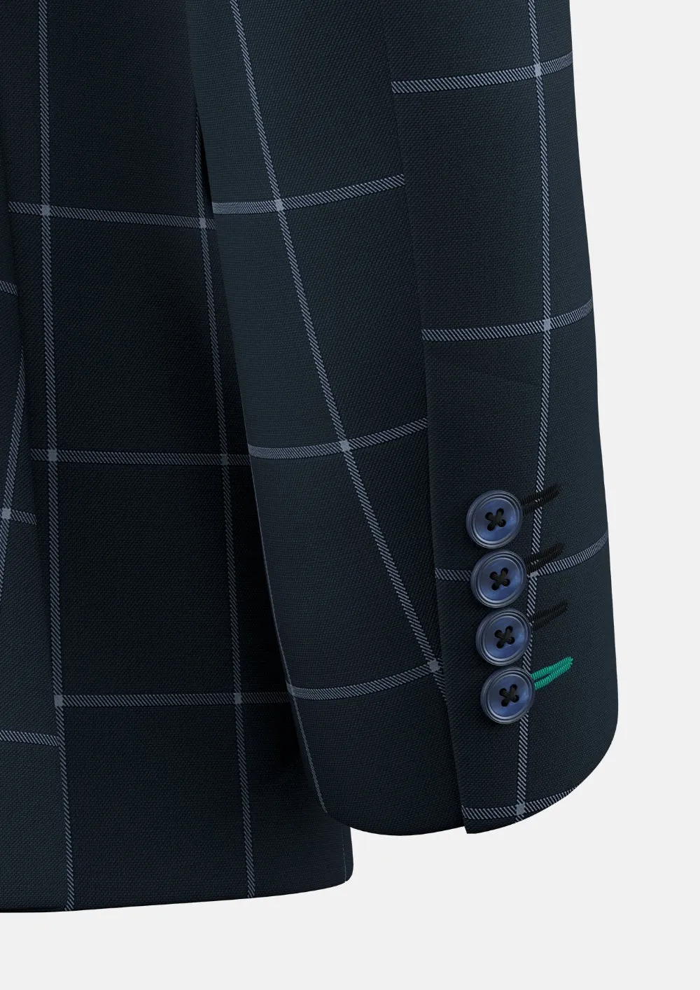 Prince Deep Navy Windowpane Suit
