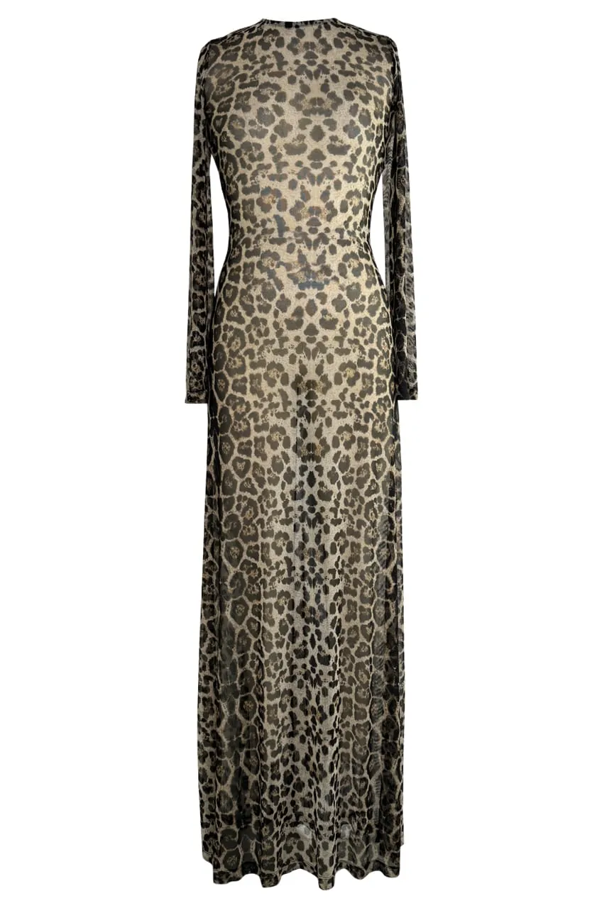 PRINT MESH DRESS