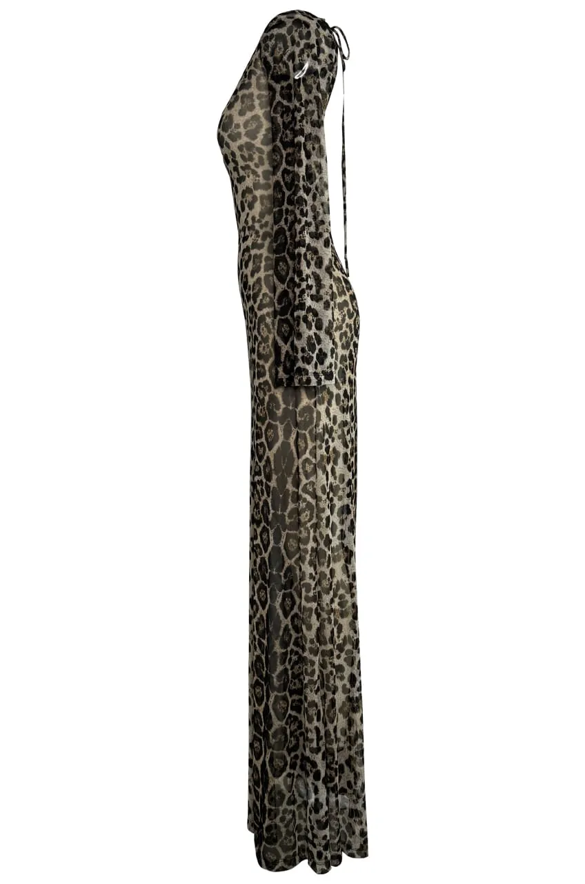 PRINT MESH DRESS
