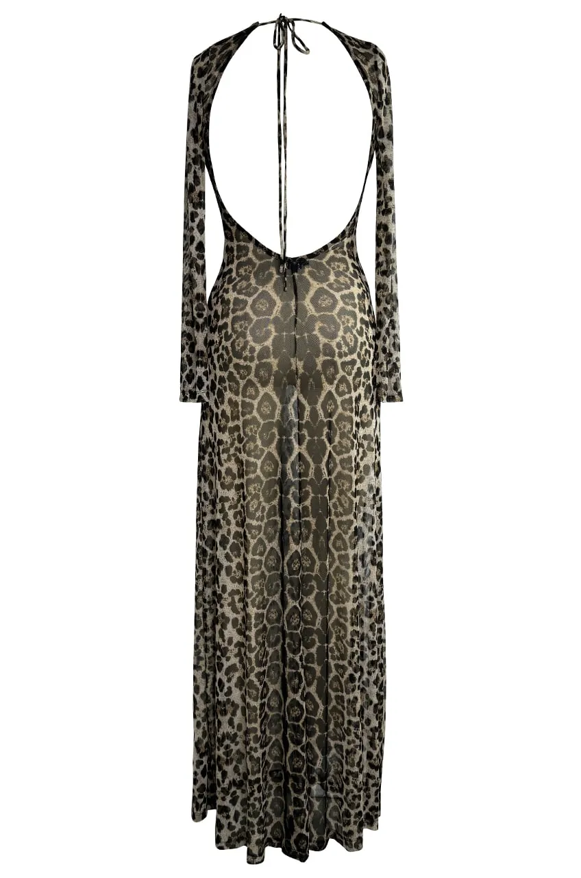 PRINT MESH DRESS