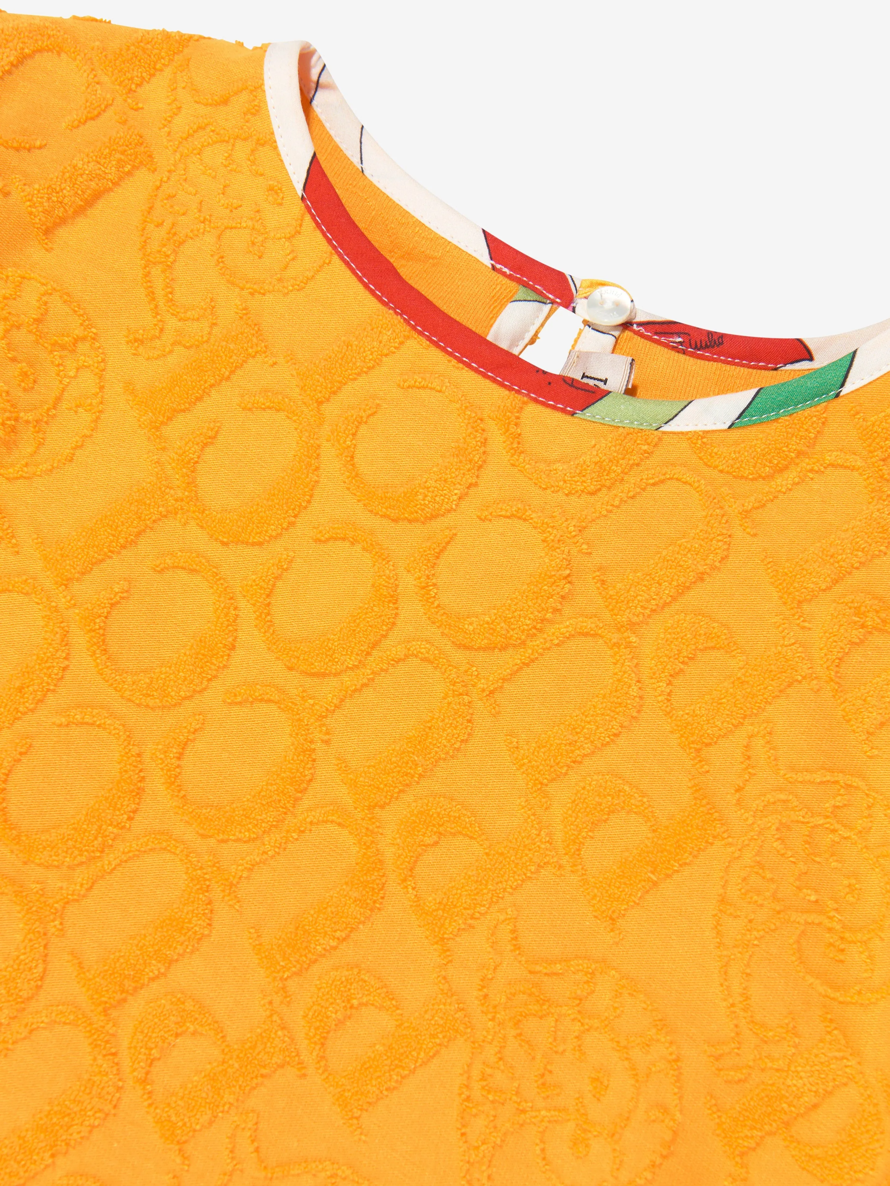 Pucci Girls Jersey Dress in Yellow