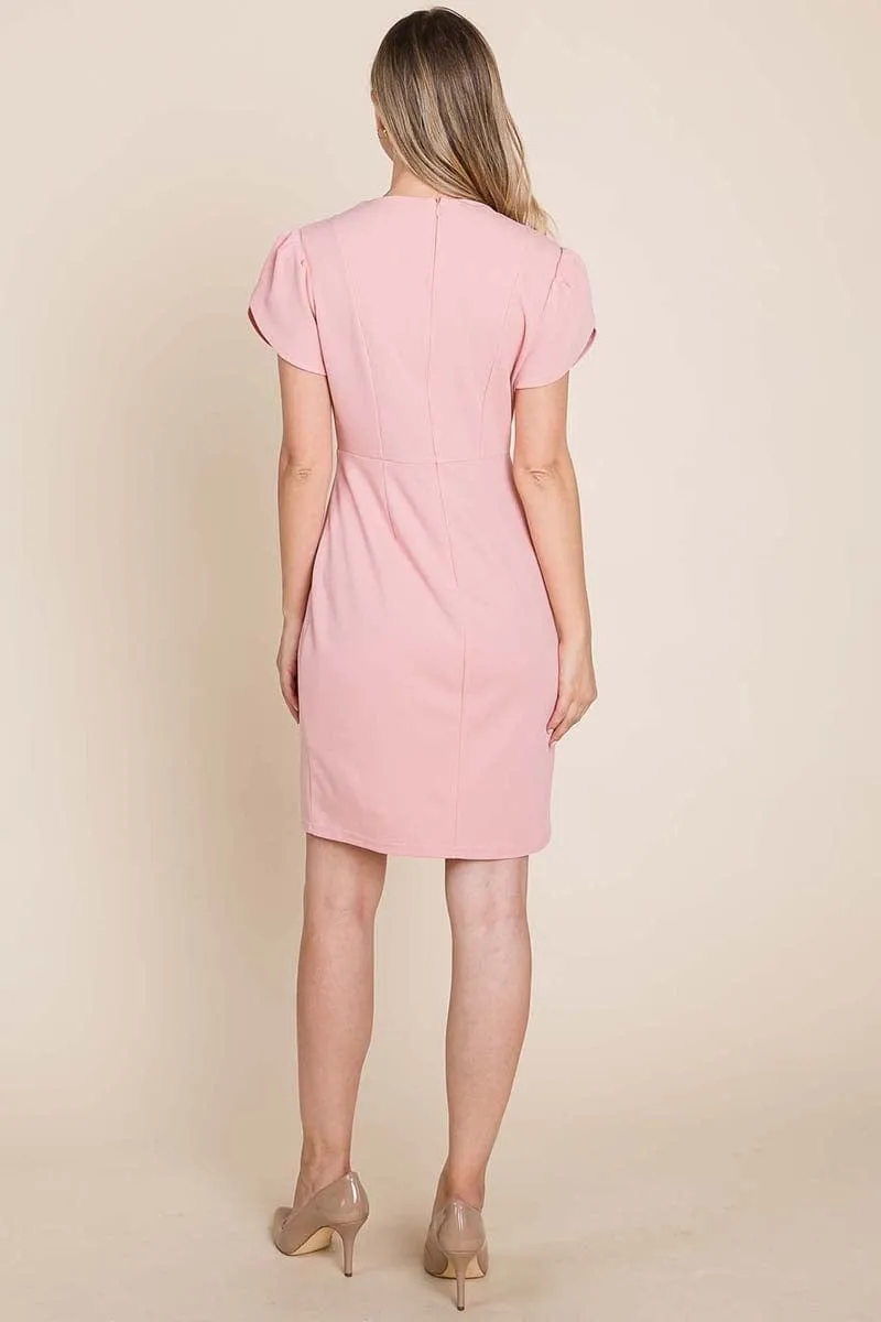 Puff Short Sleeve Bodycon Dress