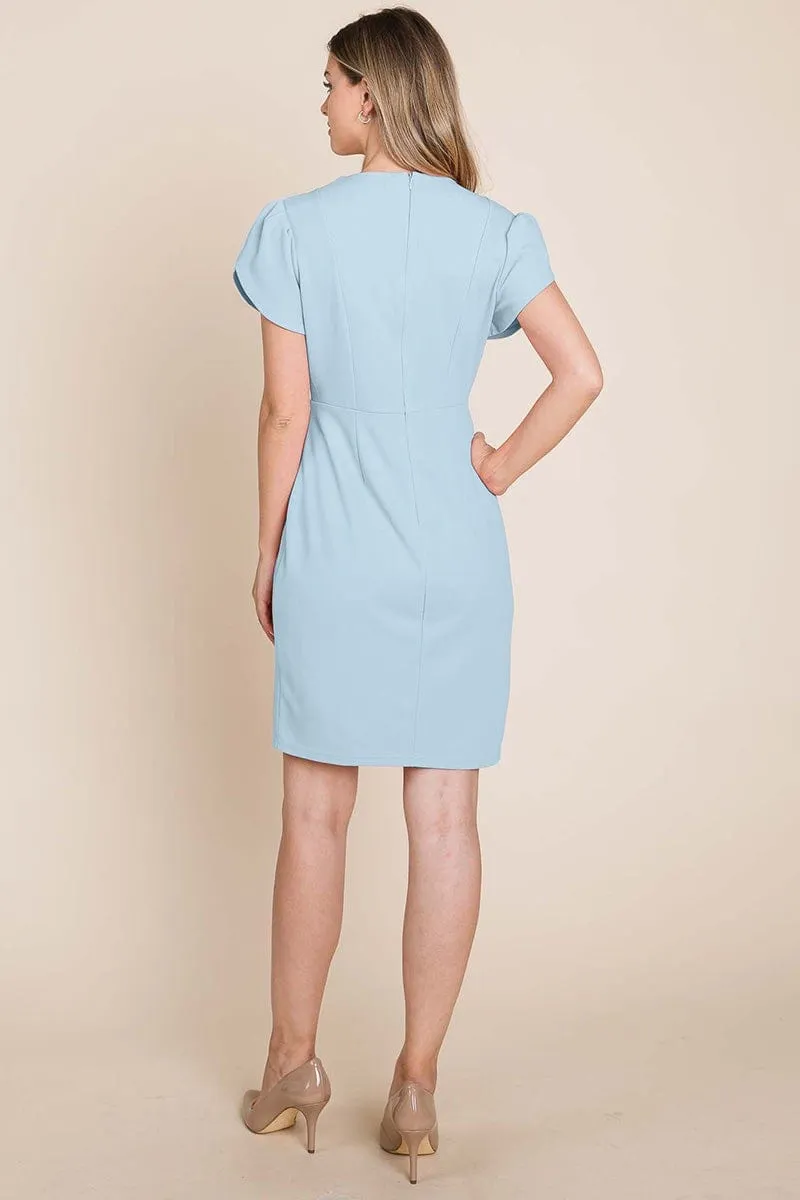 Puff Short Sleeve Bodycon Dress