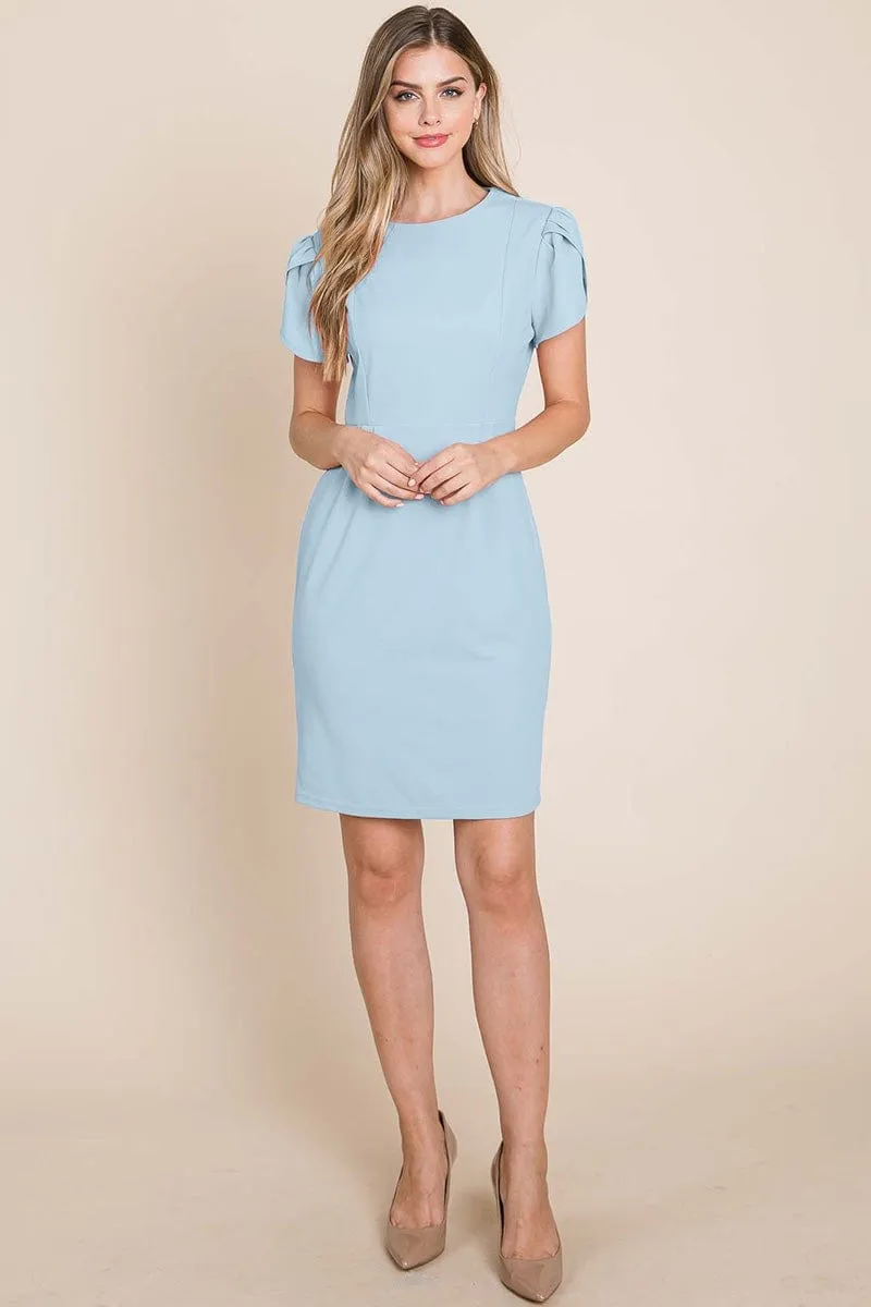 Puff Short Sleeve Bodycon Dress