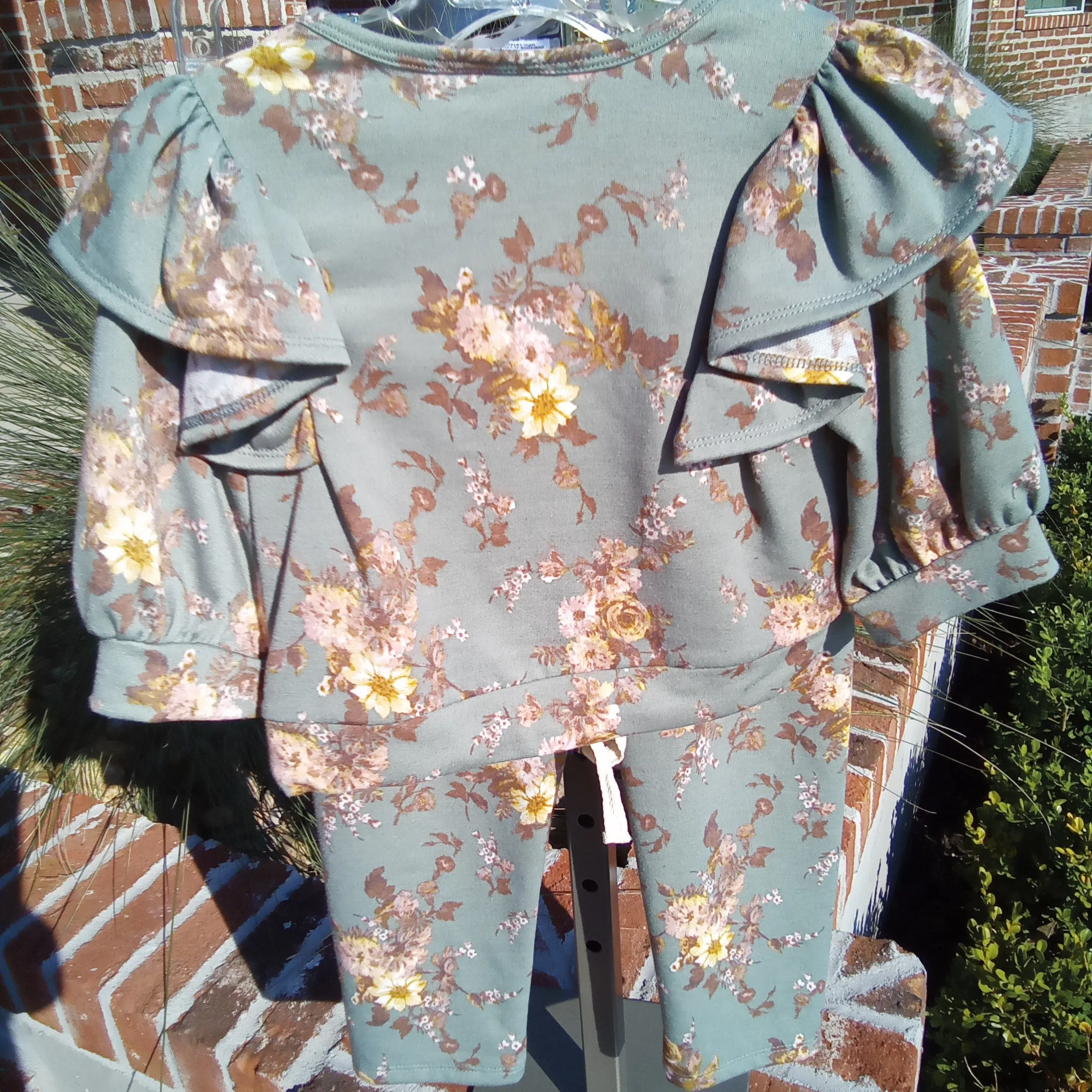 Puff Sleeve Crop Top and Pant Set | Bonnie Jean
