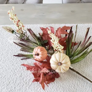 Pumpkin Berry Fall Spray Orange, Cream