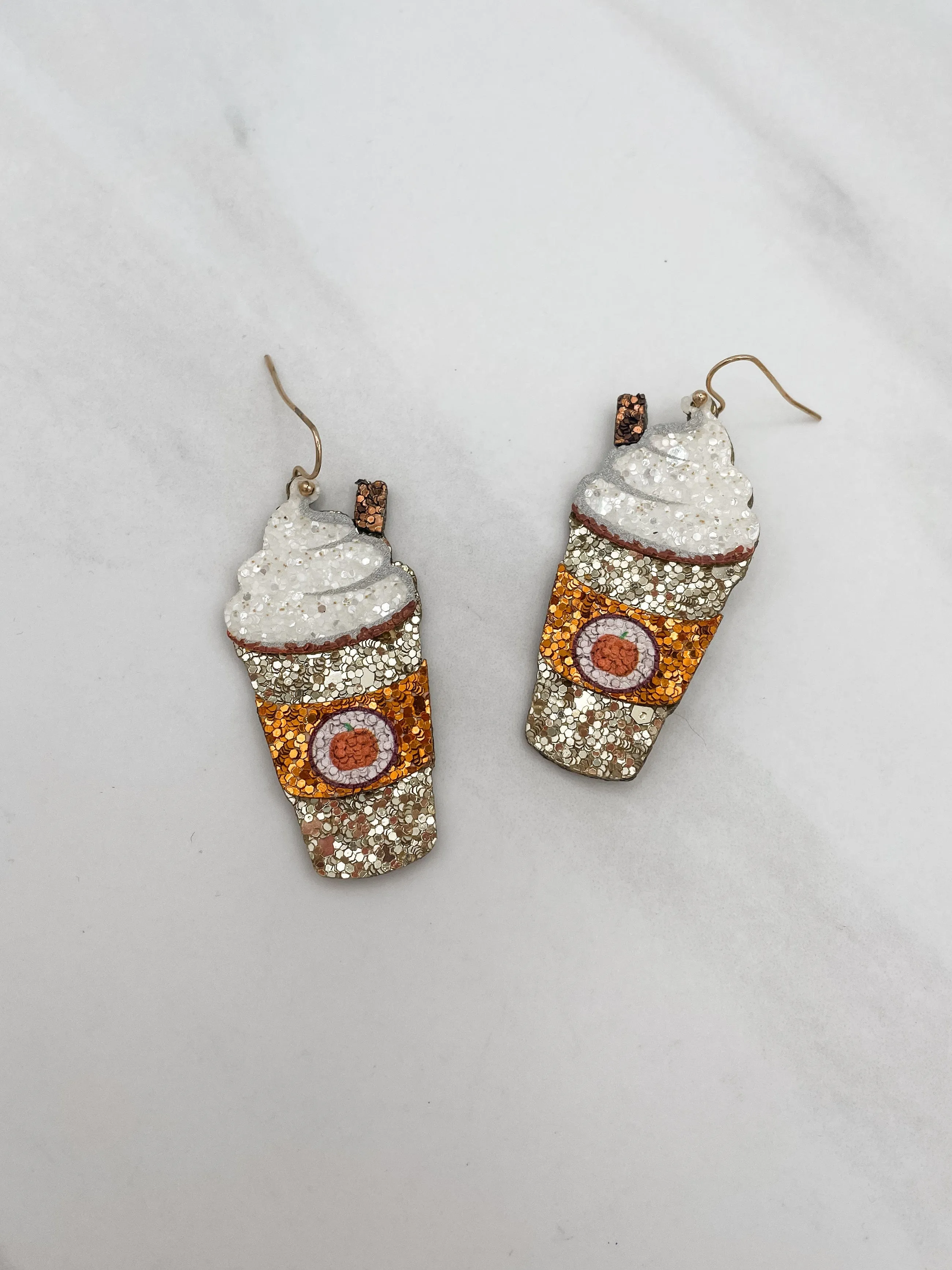Pumpkin Latte Glitter Earrings