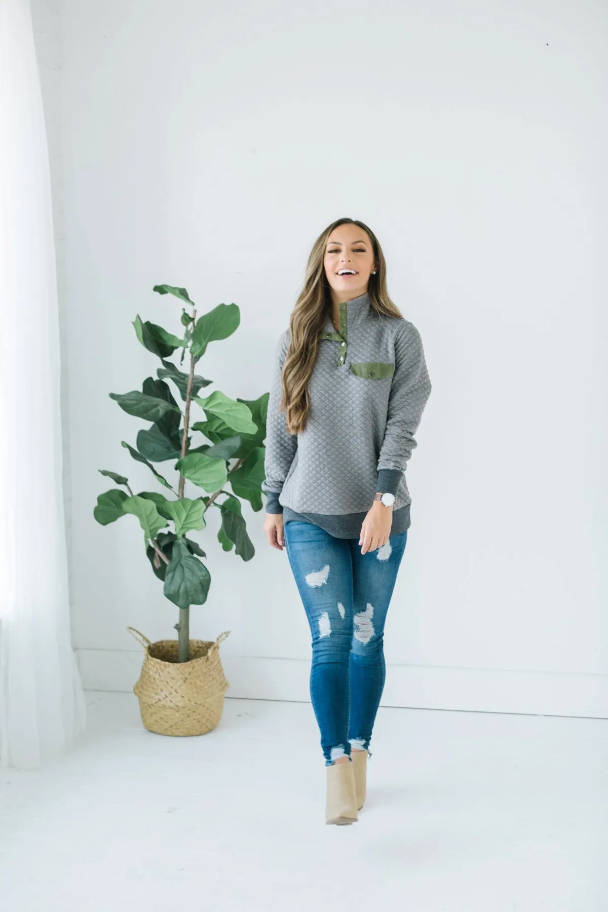Quilted Outdoor Pullover
