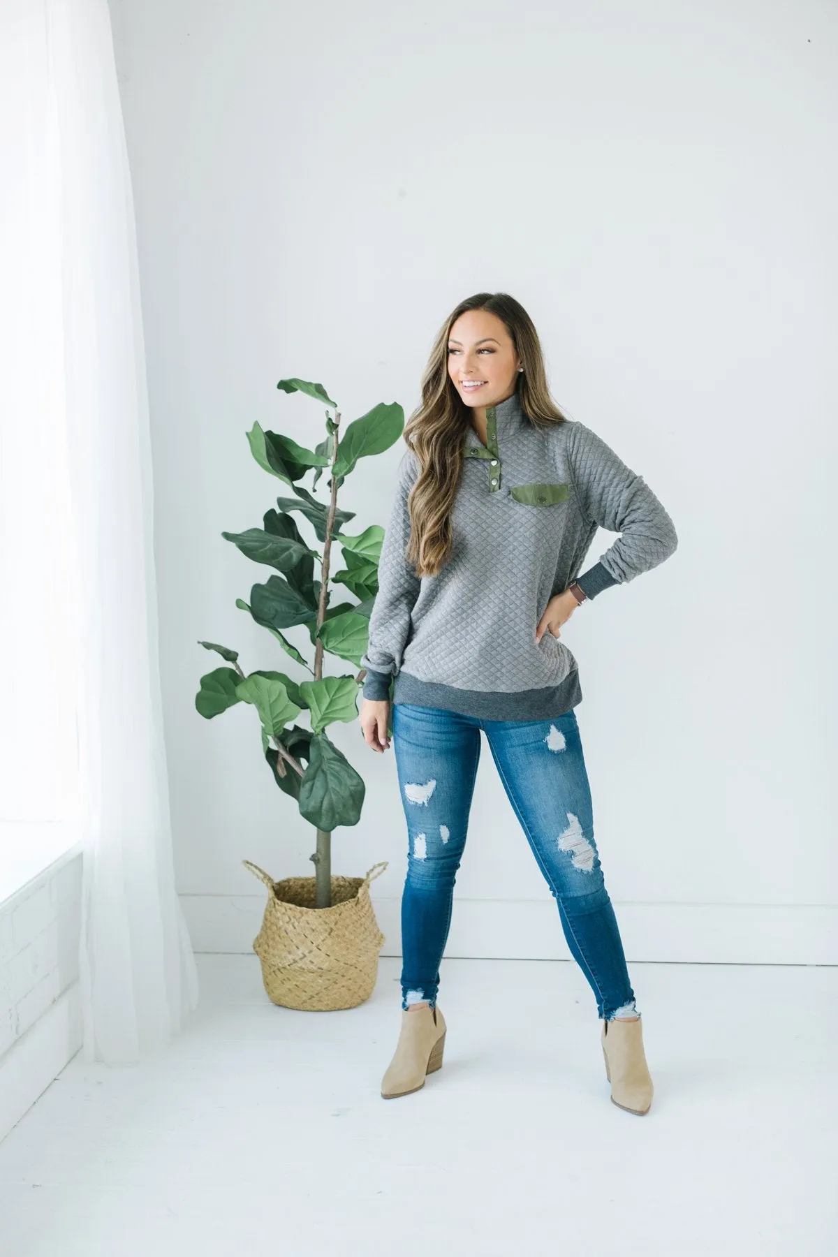 Quilted Outdoor Pullover