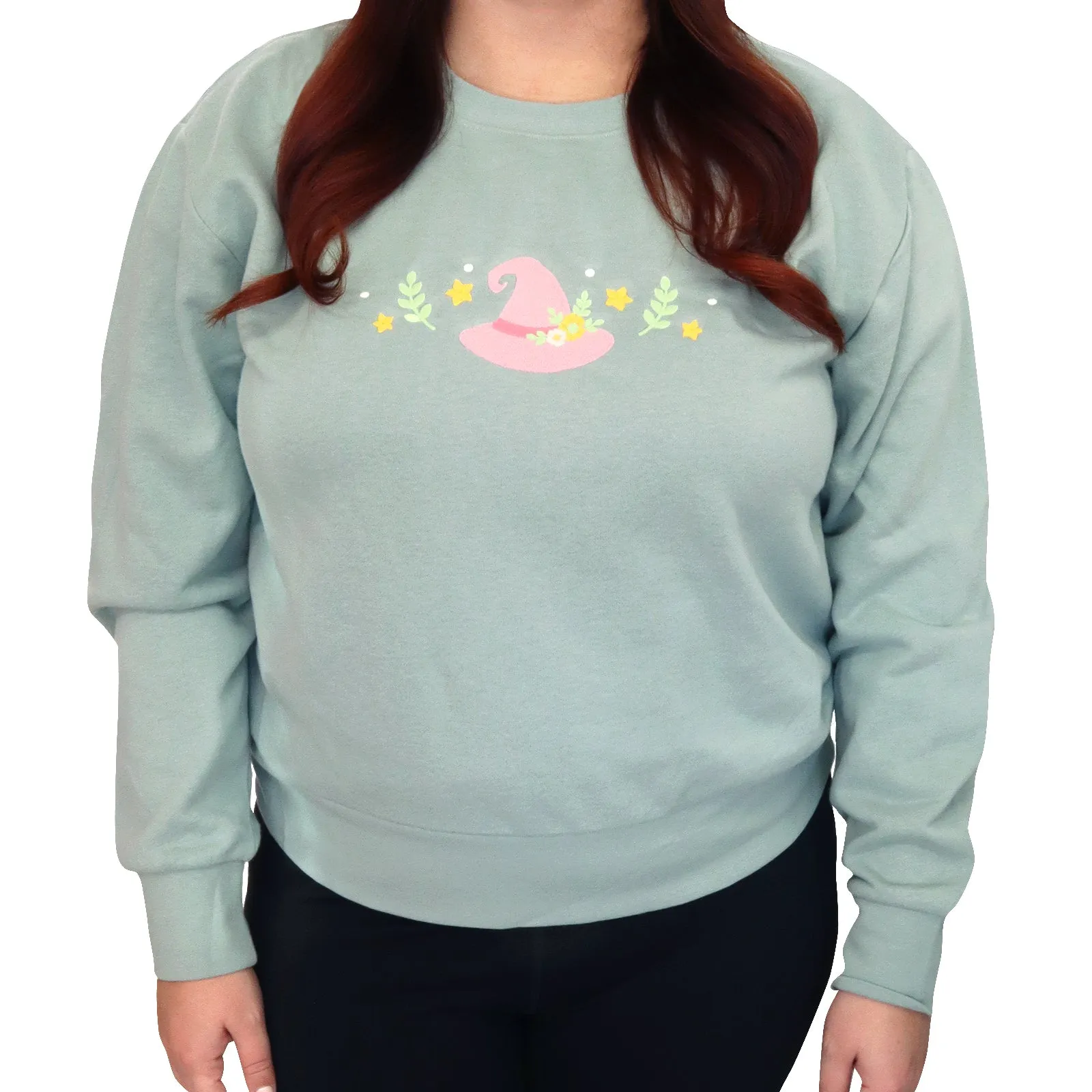 "Witch Hat" Women's Crewneck Sweatshirt Mint