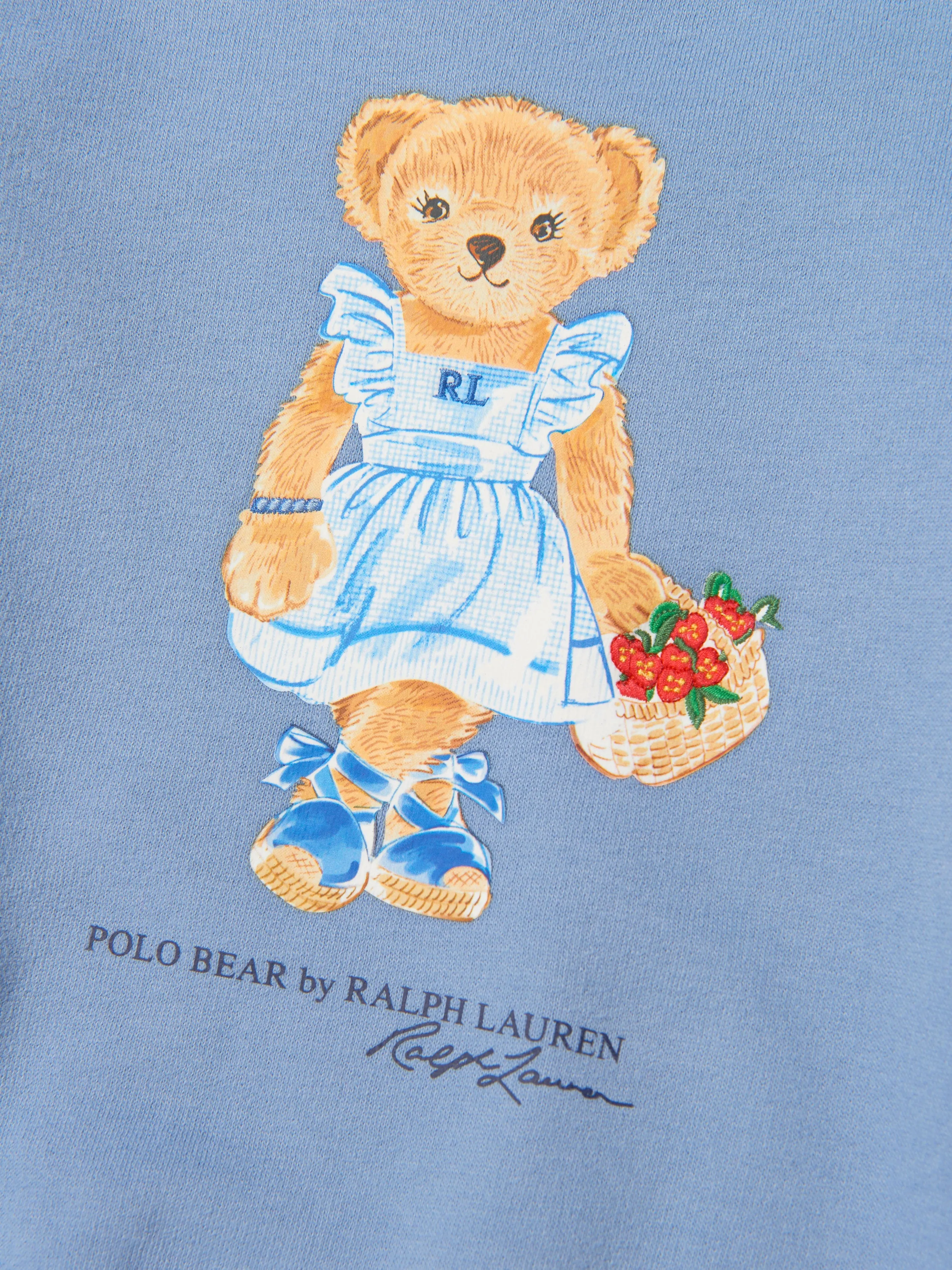 Ralph Lauren Girls Bear Sweatshirt in Blue