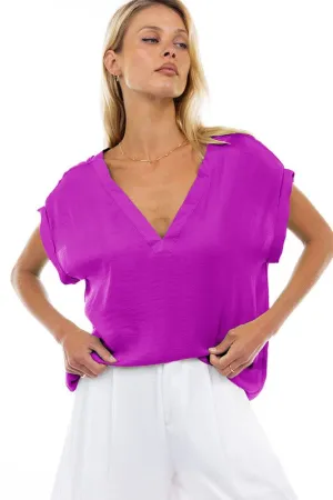 Ramona V Viola Blouse FINAL SALE