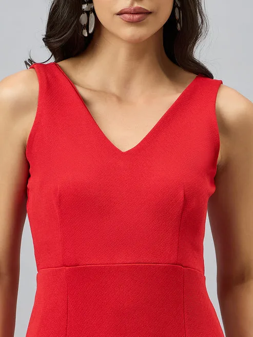 Red Embrace Sleeveless Maxi Dress