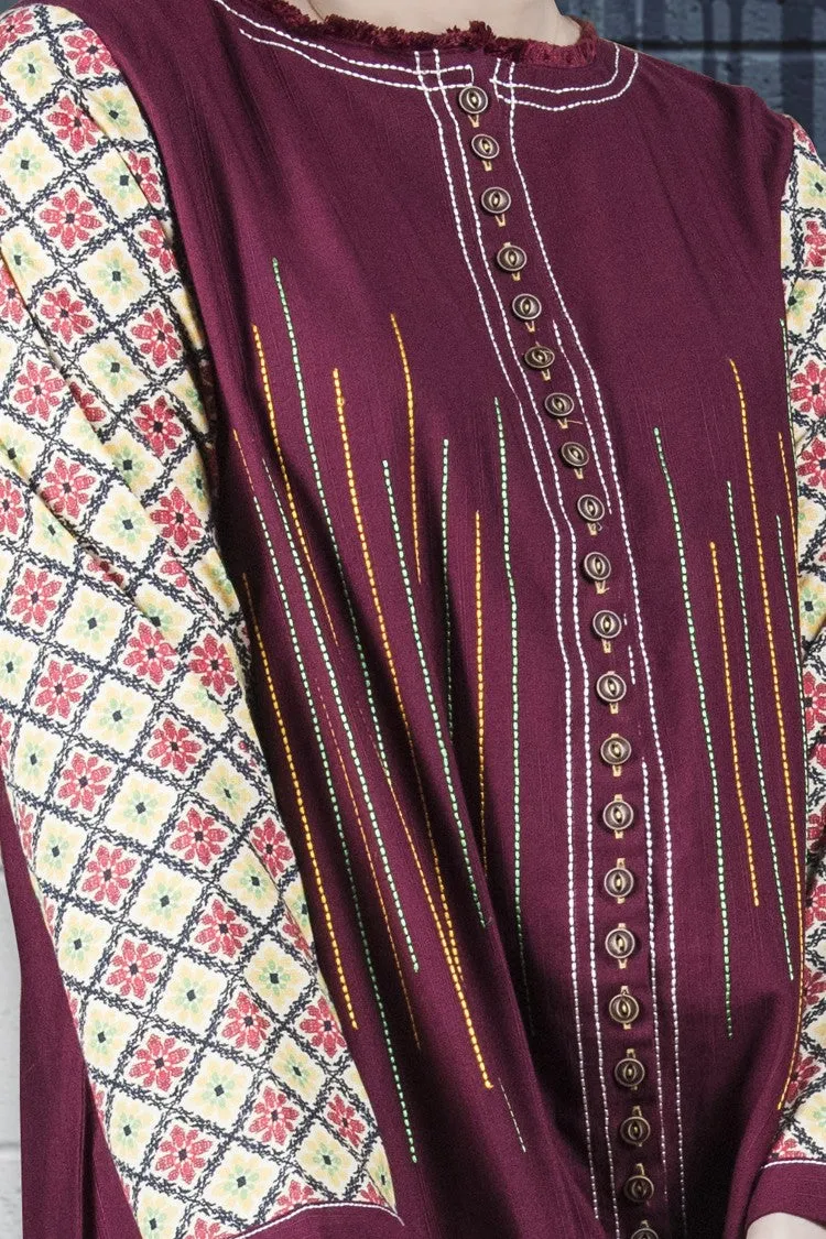 Red Khaddar Tunic - LK-220