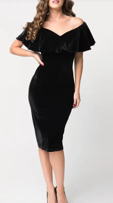 Red Velvet Wiggle Dress